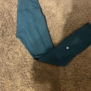 Lululemon x Orangetheory wunder trains Leggings with Side Pocket in Teal